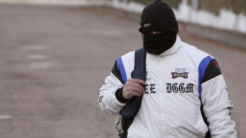 Miguel Ricart, el único condenado por el triple crimen de Alcàsser, a su salida de la prisión de Herrera de La Mancha, en Ciudad Real