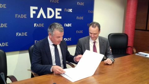 Belarmino Feito presenta su candidatura a FADE junto a Alberto Gonzlez, secretario general de la patronal
