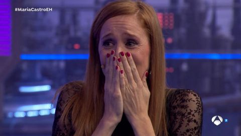 María Castro, durante la pedida de mano en «El Hormiguero»