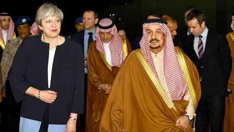 Theresa May en Arabia Saud