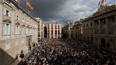 La convocatoria de elecciones al amparo del artículo 155 provocó manifestaciones en Cataluña