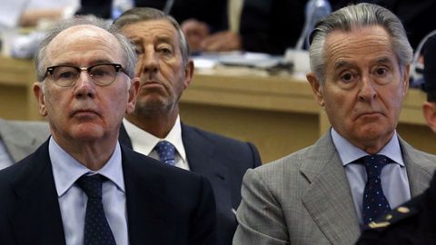 Caso de las tarjetas «black». En febrero Rodrigo Rato fue condenado a cuatro años de cárcel, y Miguel Blesa a seis.