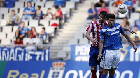 Xavi More Real Oviedo Lugo Carlos Tartiere.Xavi More, en un partido ante el Lugo