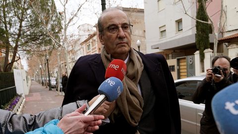 Francis Franco llegando hoy al juicio en Teruel