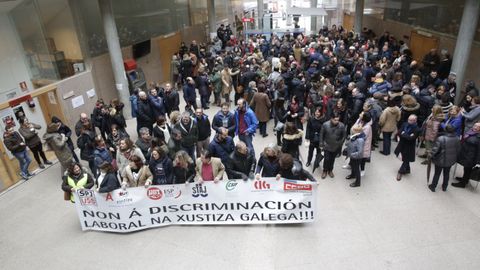 Primera jornada de la huelga indefinida en la Administración de Justicia de Galicia