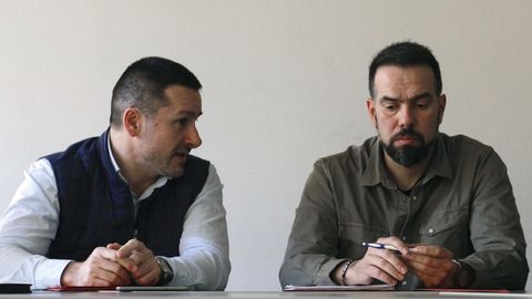 Los secretarios generales de la UGT y de CCOO de Asturias, Javier Fernández Lanero y José Manuel Zapico