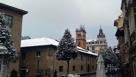 La nieve en la Universidad de Oviedo 
