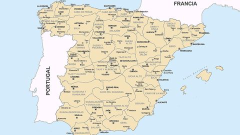El mapa de la división en prefecturas de 1810 realizado por José I