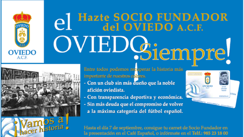 Cartel promocional del Oviedo A.C.F 