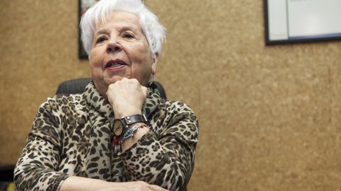 Conchita Quirós, dueña de la librería Cervantes de Oviedo, en una de sus últimas imágenes