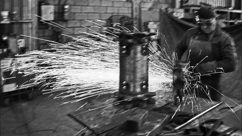 Taller industrial en el Poligono Industrial de Valnalon. Langreo. Asturias (1989)