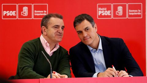 José Manuel Franco junto a Pedro Sánchez, en una imagen de archivo