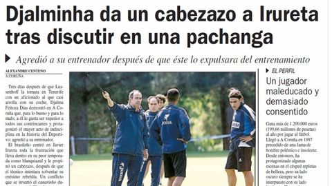 Djalminha cabezazo Irureta
