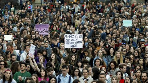 Protesta en Santiago por la sentencia de La Manada