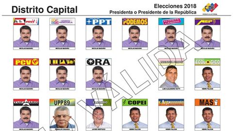La papeleta electoral tiene diez veces la cara de Maduro