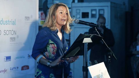 La presidenta de Hunosa, María Teresa Mallada, interviene en la inauguración de la tercera edición de la Feria de Turismo Minero e Industrial en el Pozo Sotón