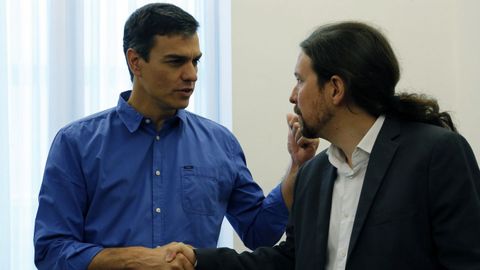 Pedro Snchez y Pablo Iglesias, en una imagen de archivo