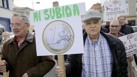 Manifestación de jubilados a favor de unas pensiones dignas