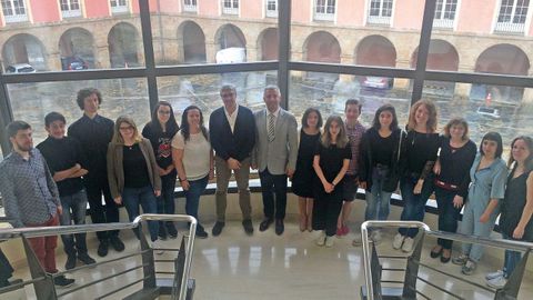 Alumnos de toda Europa aprenden galego na Universidade da Coruña.