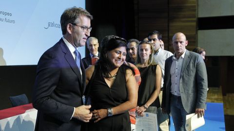 Alberto Núñez Feijóo participó en Santiago en un acto de entrega de certificados de experiencia profesional