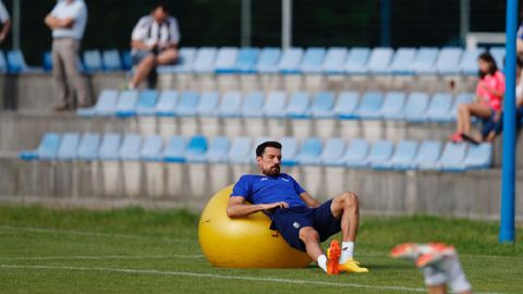 Toché en un entrenamiento en El Requexón