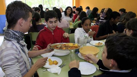 Alumnos del IES Río Cabe en una imagen de archivo