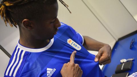 Ibrahima Baldé, durante su presentación