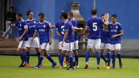 Los jugadores del Vetusta celebran uno de los goles marcados ante el Caudal en un enfrentamiento anterior