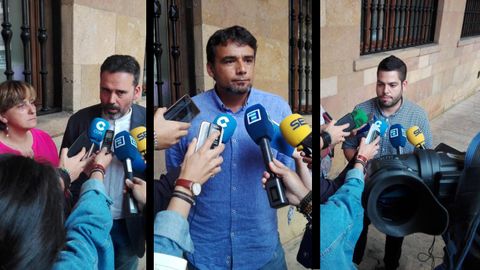 Los concejales Ana Rivas, Iván Álvarez y Rubén Rosón