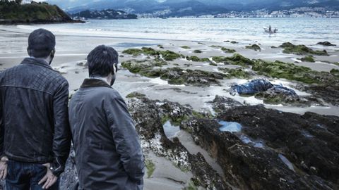PLAYA DE A MADORRA (PANXÓN, NIGRÁN). «La playa de los ahogados» (G. Herrero, 2015). Las localizaciones del libro de Domingo Villar también fueron las de esta reciente película. 