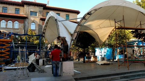 chiringuito San Mateo fiestas.Los chiringuitos de San Mateo inician las obras días previos a la inauguración de las fiestas