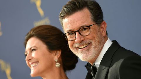 Emmy 2018:  Stephen Colbert y su mujer Evelyn McGee-Colbert 