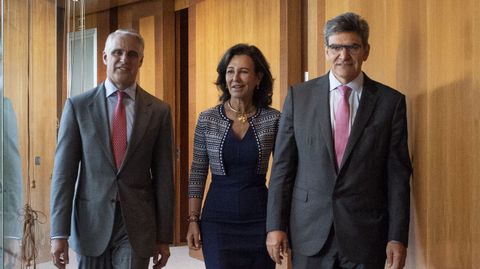 Andrea Orcel, Ana Botín y José Antonio Álvarez