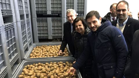 La consejera de Desarrollo Rural, Maria Jesús Álvarez, en el acto de inauguración de las nuevas instalaciones de Kiwiastur Central Kiwicultora
