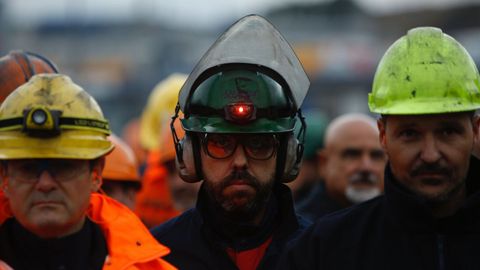Marcha obrera por A Coruña en apoyo a los trabajadores de Alcoa