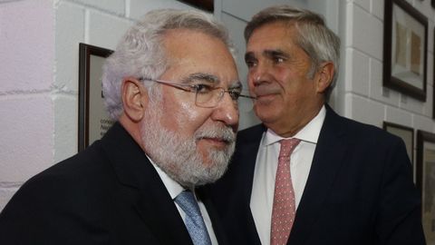 Miguel Á. Santalices, presidente del Parlamento gallego, y Javier González-Babé, de Babé y Cía.