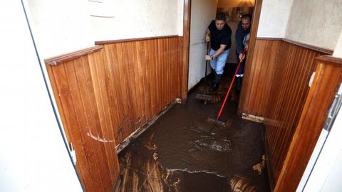 Destrozos causados por la tromba de agua en Viveiro