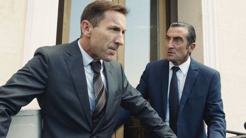 Luis Zahera (derecha) junto a Antonio de la Torre. Ambos optan al Goya a mejor actor de reparto por «El reino»