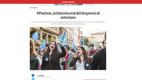 Artculo de La Voz de Asturias sobre la campaa