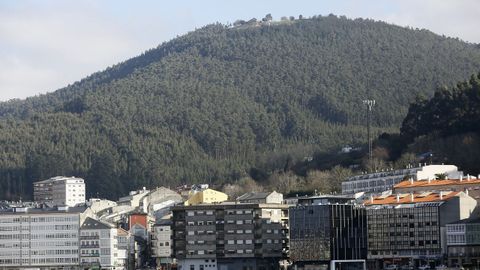 Vista panorámica del monte de San Roque, en Viveiro