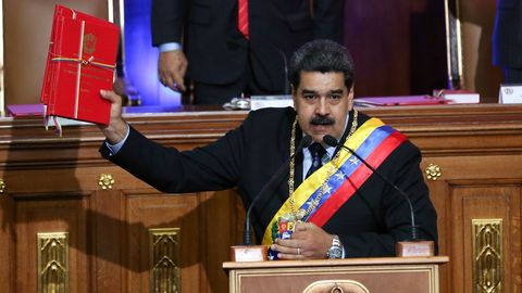 Maduro durante su intervención a la Asamblea Constituyente chavista