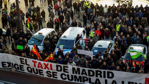 PROTESTAS DE TAXISTAS EN MADRID 