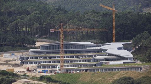 Las obras del Parador de Muxía en agosto del 2018