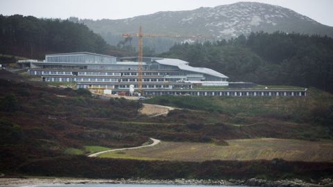 Las obras del parador de Muxía en noviembre del pasado año