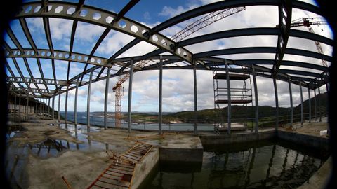 Las obras del Parador de Muxía desde dentro en 2016