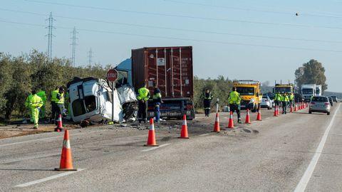 Accidente con cinco muertos en Utrera, Sevilla