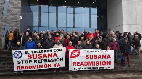 La protesta, ante en Palacio de Justicia