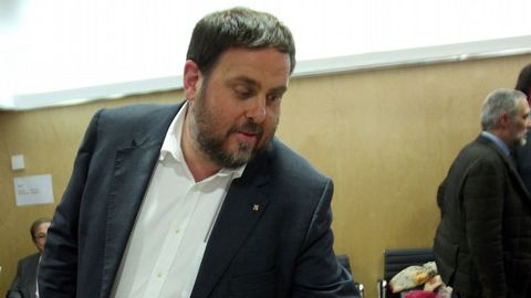 Oriol Junqueras. El ex vicepresidente catalán está acusado de un delito de rebelión agravado con malversación.