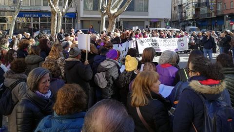Concentración en apoyo a Blanca Cañedo, a las puertas de los juzgados de Valladolid