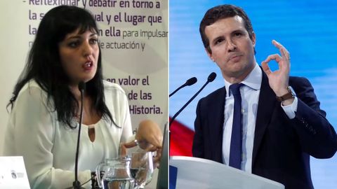 Amelia Tiganus, 'Comadre de Oro' 2019 y Pablo Casado, 'Felpeyu' 2019